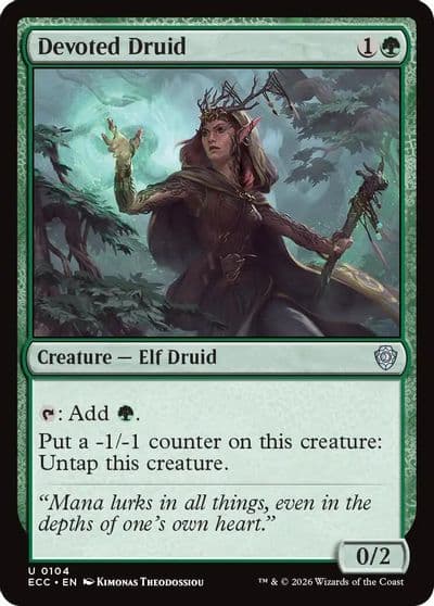 Devoted Druid Commander: Lorwyn Eclipsed Magic card