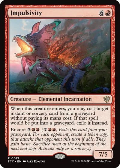 Impulsivity Commander: Lorwyn Eclipsed Magic card