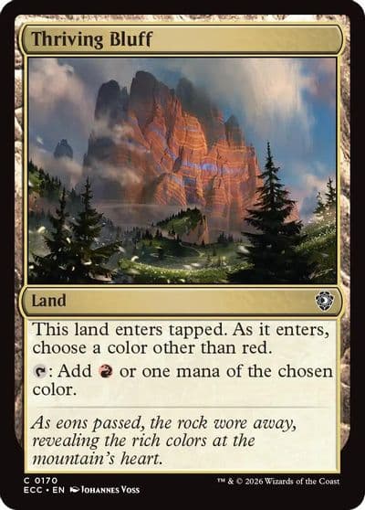 Thriving Bluff Commander: Lorwyn Eclipsed Magic card
