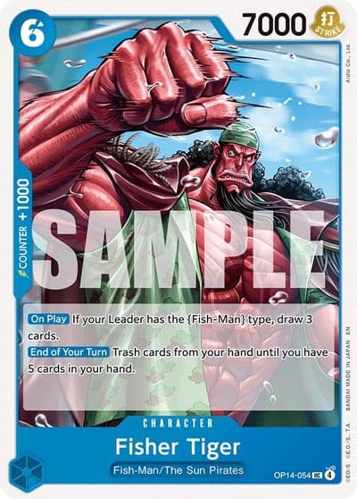 Fisher Tiger The Azure Sea's Seven One Piece card