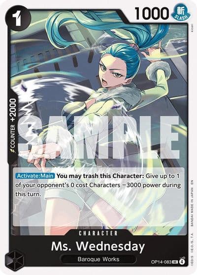 Ms Wednesday The Azure Sea's Seven One Piece card