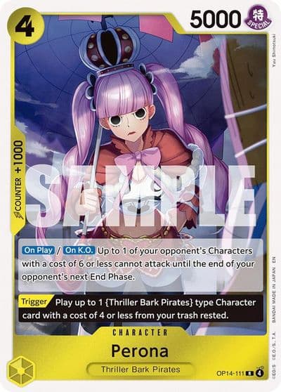 Perona OP14 111 The Azure Sea's Seven One Piece card