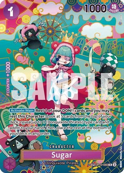 Sugar OP10 065 SP The Azure Sea's Seven One Piece card