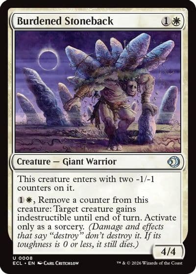 Burdened Stoneback Lorwyn Eclipsed Magic card