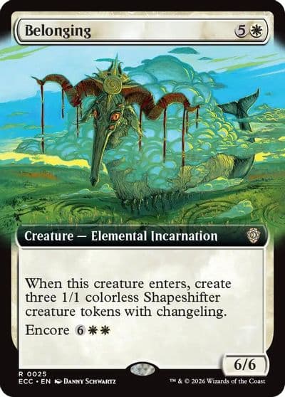 Belonging Extended Art Commander: Lorwyn Eclipsed Magic card