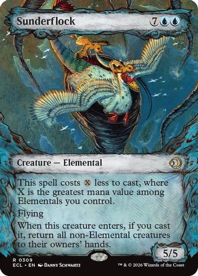 Sunderflock Showcase Lorwyn Eclipsed Magic card