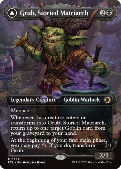 Grub Storied Matriarch Borderless Lorwyn Eclipsed Magic card