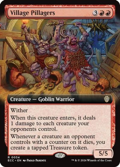 Village Pillagers Extended Art Commander: Lorwyn Eclipsed Magic card