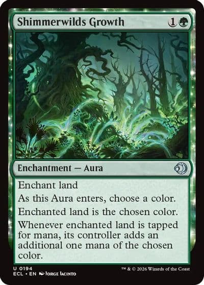 Shimmerwilds Growth Lorwyn Eclipsed Magic card