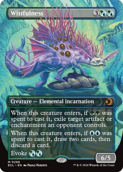 Wistfulness Borderless Lorwyn Eclipsed Magic card