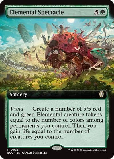 Elemental Spectacle Extended Art Commander: Lorwyn Eclipsed Magic card