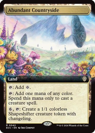 Abundant Countryside Extended Art Commander: Lorwyn Eclipsed Magic card