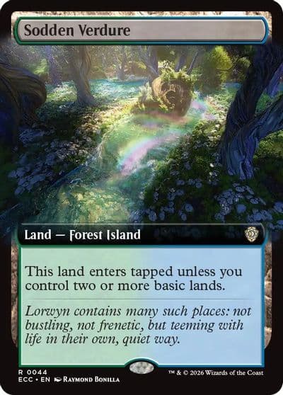 Sodden Verdure Extended Art Commander: Lorwyn Eclipsed Magic card