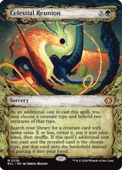 Celestial Reunion Showcase Lorwyn Eclipsed Magic card