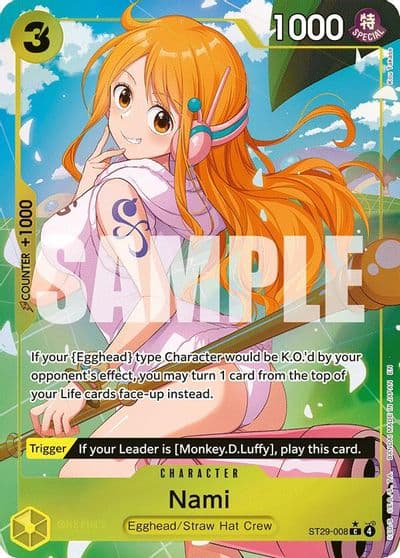 Nami Full Art Starter Deck 29: Egghead One Piece card