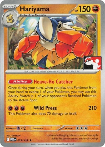 Hariyama Prize Pack Series Cards Pokemon card