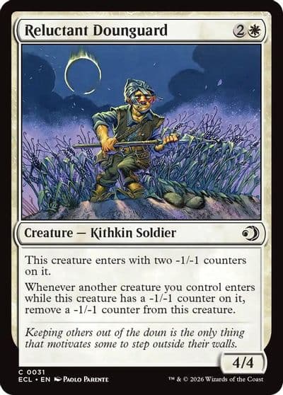 Reluctant Dounguard Lorwyn Eclipsed Magic card