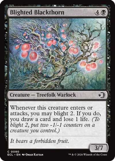 Blighted Blackthorn Lorwyn Eclipsed Magic card