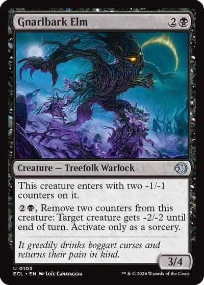 Gnarlbark Elm Lorwyn Eclipsed Magic card