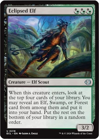 Eclipsed Elf Lorwyn Eclipsed Magic card