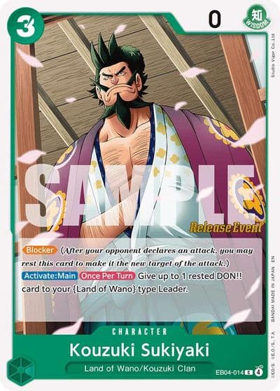 Kouzuki Sukiyaki The Azure Sea's Seven Release Event Cards One Piece card
