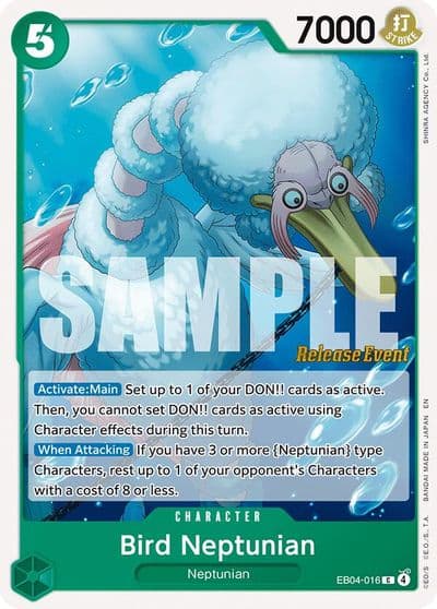 Bird Neptunian The Azure Sea's Seven Release Event Cards One Piece card