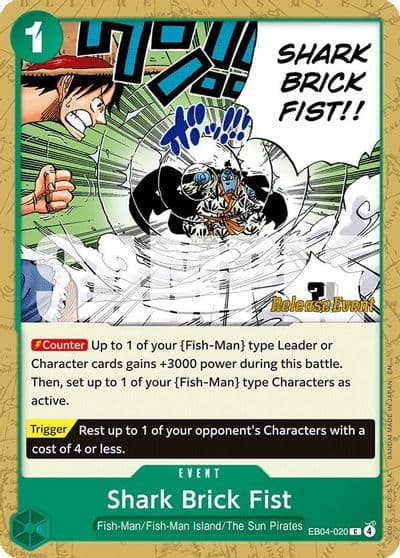 Shark Brick Fist The Azure Sea's Seven Release Event Cards One Piece card