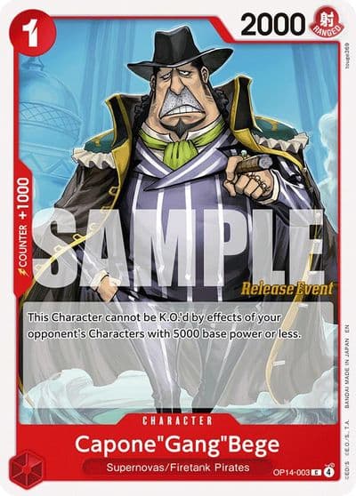 CaponeGangBege The Azure Sea's Seven Release Event Cards One Piece card