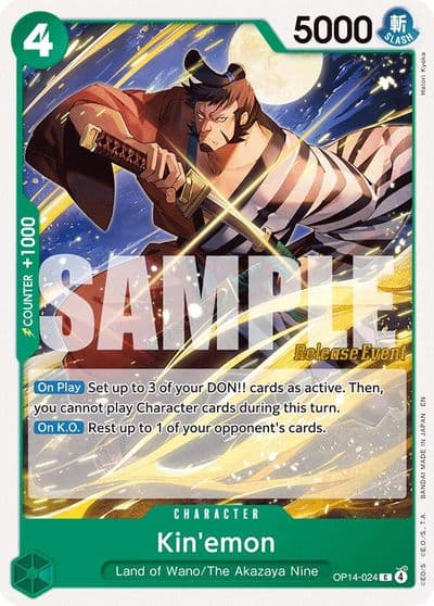 Kinemon The Azure Sea's Seven Release Event Cards One Piece card