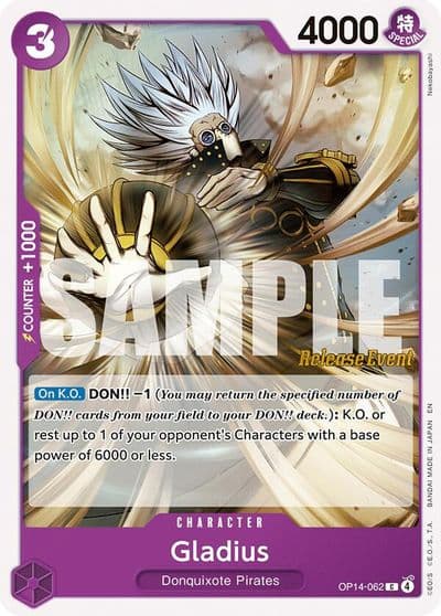 Gladius The Azure Sea's Seven Release Event Cards One Piece card