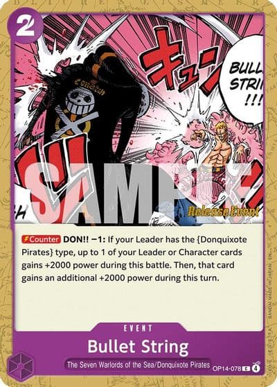 Bullet String The Azure Sea's Seven Release Event Cards One Piece card