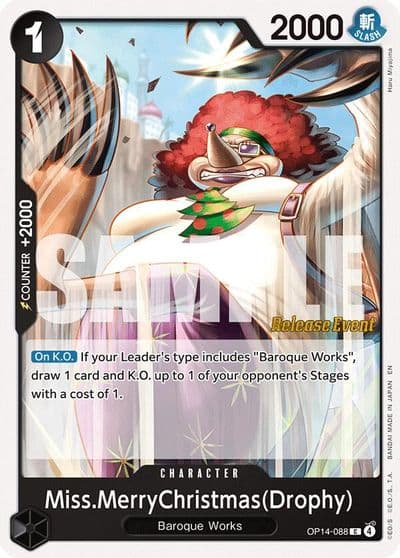 MissMerryChristmasDrophy The Azure Sea's Seven Release Event Cards One Piece card