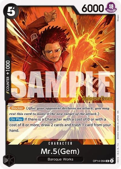 Mr5Gem The Azure Sea's Seven Release Event Cards One Piece card