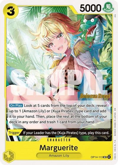 Marguerite The Azure Sea's Seven Release Event Cards One Piece card