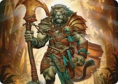 Ajani Outland Chaperone Art Card Art Series: Lorwyn Eclipsed Magic card