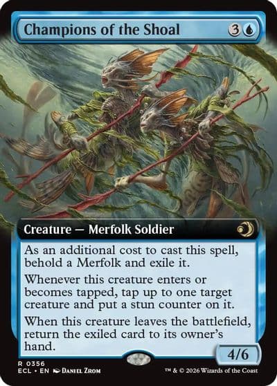 Champions of the Shoal Extended Art Lorwyn Eclipsed Magic card