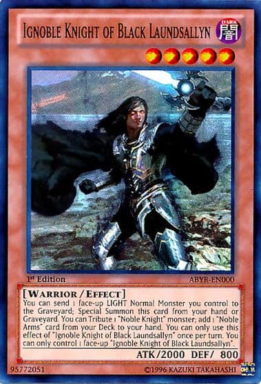 Ignoble Knight of Black Laundsallyn Abyss Rising Yu-Gi-Oh! card
