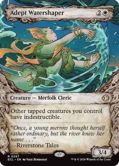 Adept Watershaper Showcase Lorwyn Eclipsed Magic card