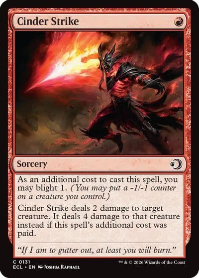 Cinder Strike Lorwyn Eclipsed Magic card
