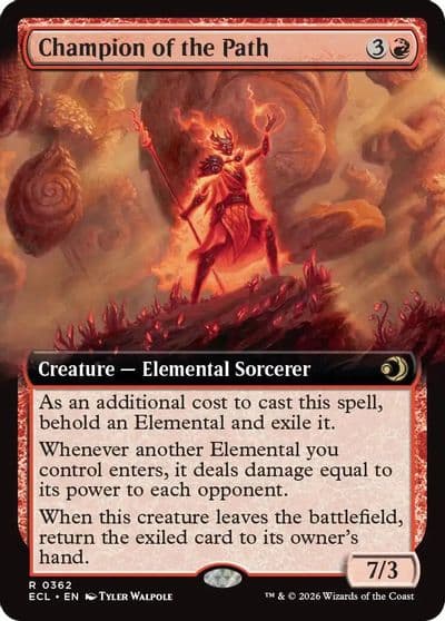 Champion of the Path Extended Art Lorwyn Eclipsed Magic card