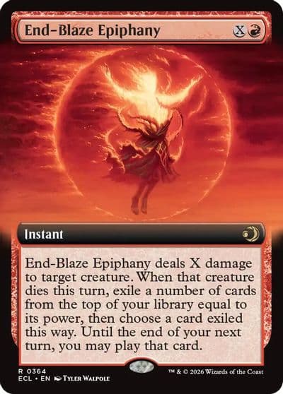 End Blaze Epiphany Extended Art Lorwyn Eclipsed Magic card