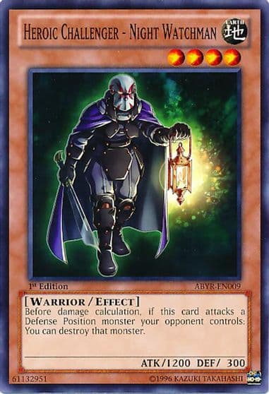 Heroic Challenger Night Watchman Abyss Rising Yu-Gi-Oh! card