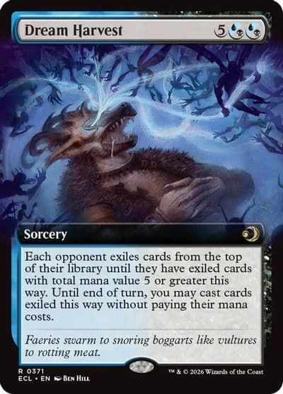 Dream Harvest Extended Art Lorwyn Eclipsed Magic card