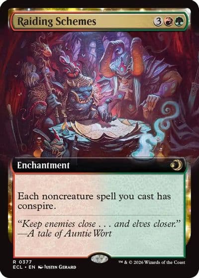 Raiding Schemes Extended Art Lorwyn Eclipsed Magic card