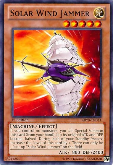 Solar Wind Jammer Abyss Rising Yu-Gi-Oh! card