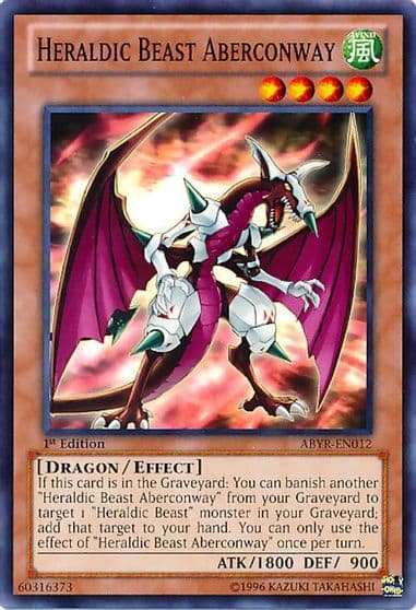 Heraldic Beast Aberconway Abyss Rising Yu-Gi-Oh! card