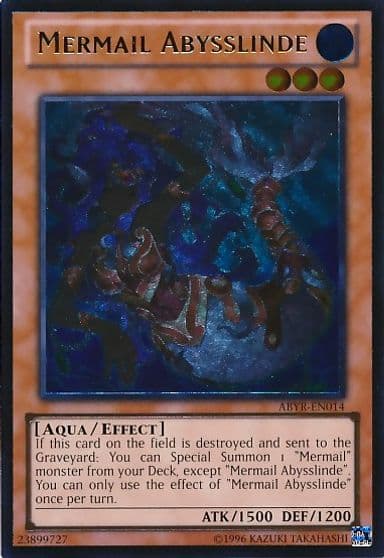 Mermail Abysslinde UTR Abyss Rising Yu-Gi-Oh! card