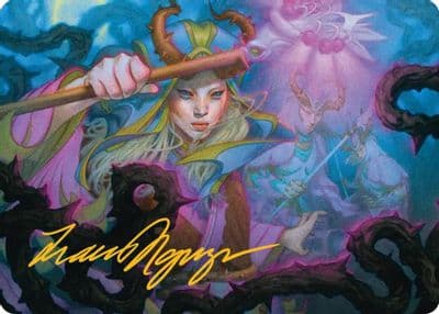 Stoic Grove Guide Art Card Gold Stamped Signature Art Series: Lorwyn Eclipsed Magic card