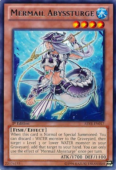 Mermail Abyssturge Abyss Rising Yu-Gi-Oh! card