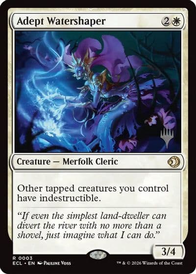 Adept Watershaper Promo Pack: Lorwyn Eclipsed Magic card